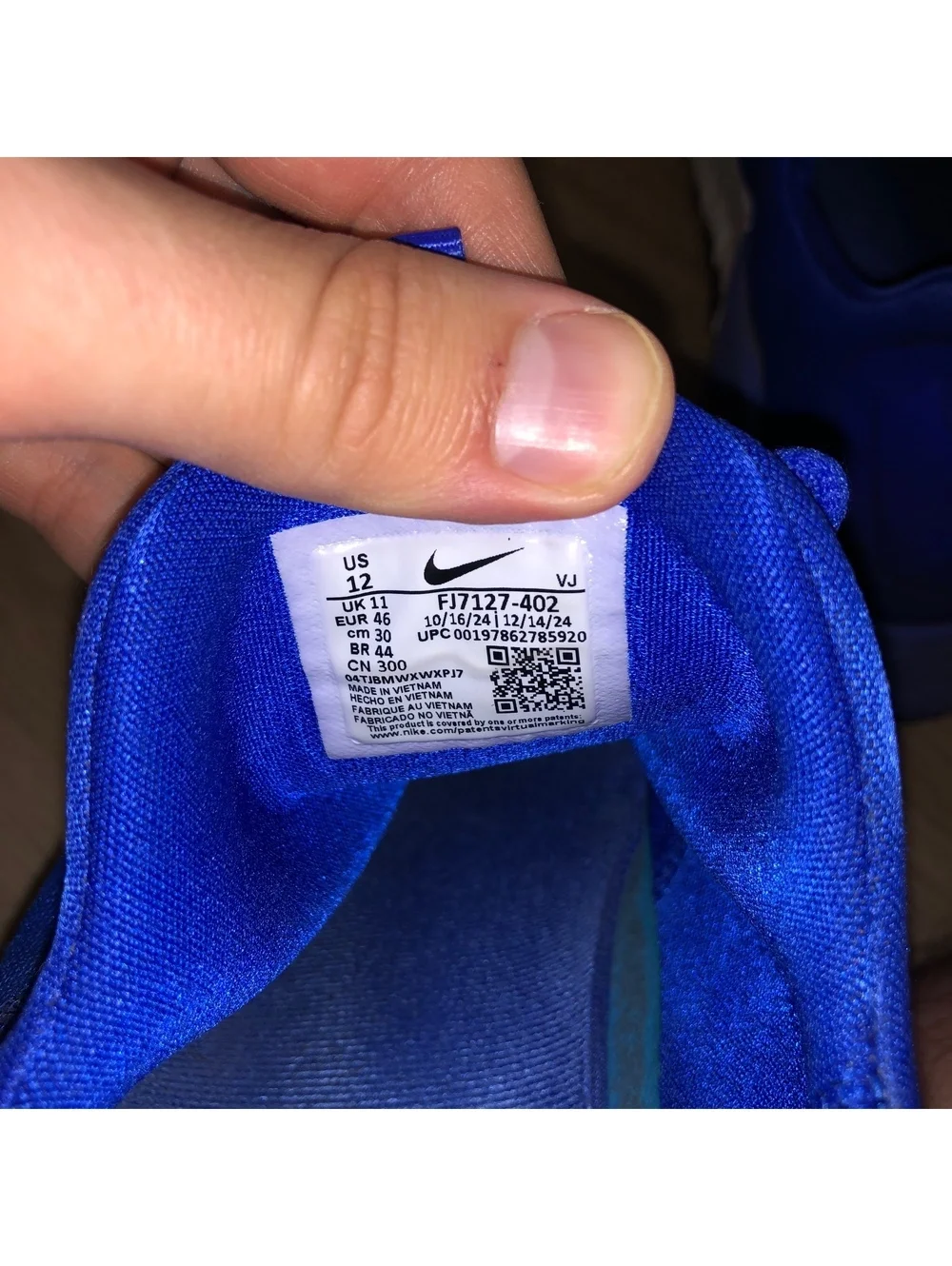 NIKE FREE METCON 6 ROYAL BLUE WHITE TRAINING RUNNING SHOES WHITE MENS SIZE 12